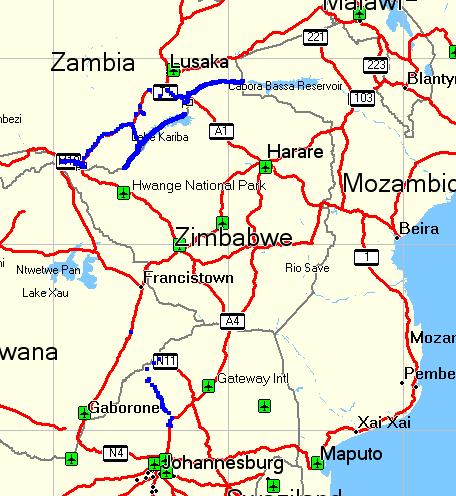 Orgonite gifting map of Zambesi expedition