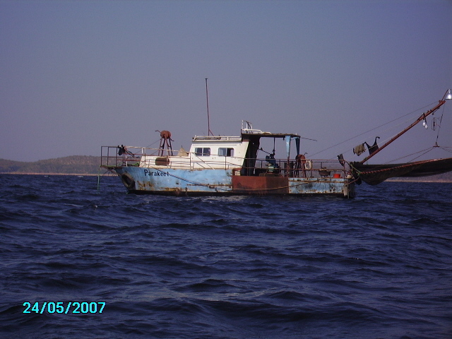 Kapenta fishing platform on orgonite gifting tour Kariba
