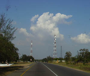 Orgone energy gifting tour Malawi: Towers near Dondo