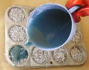 Make your own orgonite : Start pouring