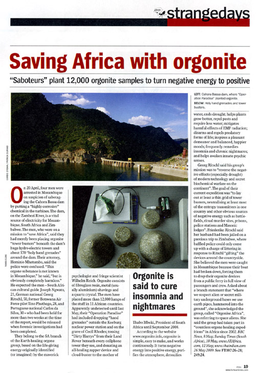 Orgonite article in Fortean Times