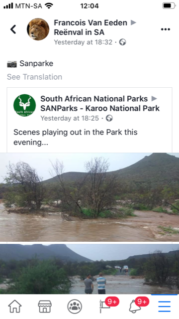 Rain in Karoo National Park - Orgonite gifting expedition February 2020