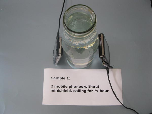 orgonite minishield experiment orgonite mobil phone radiation emf protection experiment