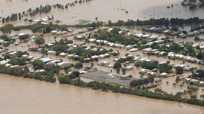 Queensland innundated in water - no global warming here