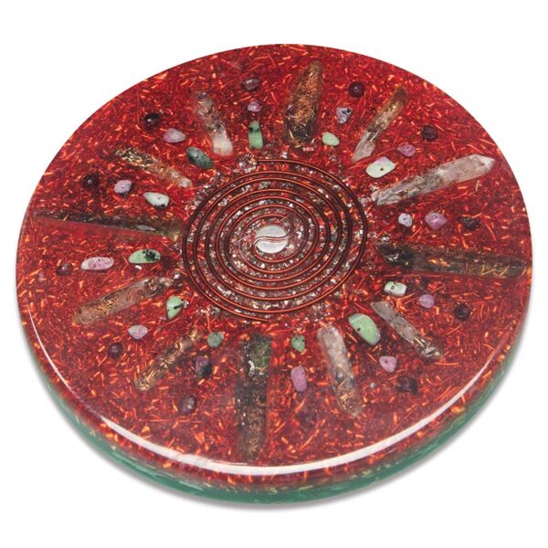 Enchanted Garden Orgonite Charging Plate front view