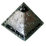 Silver & Shungite Pyramid back view