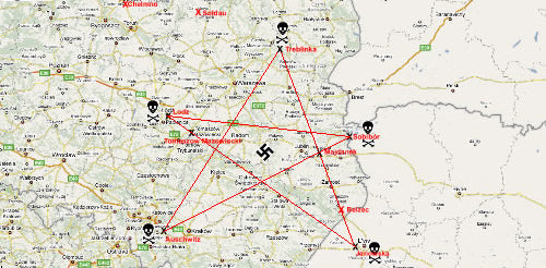 Orgonite gifting the evil pentagram of Nazi concentration camps in Poland and Ukraine