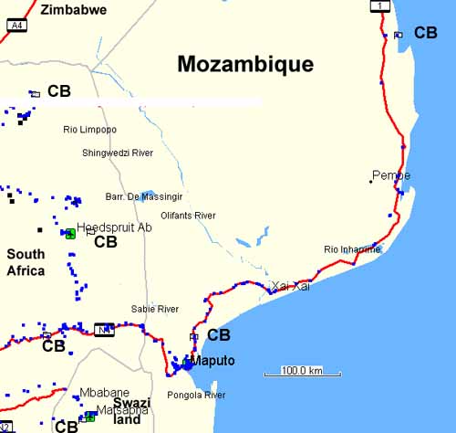 Map showing the Orgonite gifting progress of this trip