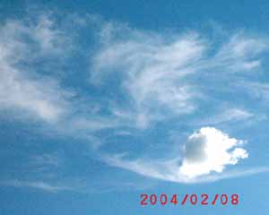 Swirling clouds