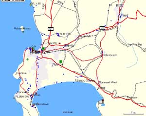 Map showing the outcome of the orgonite gifting trip