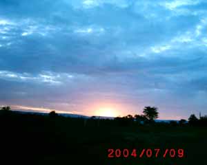 stunning blue and purple sunset