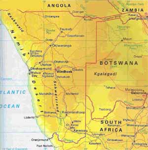 Map of Namibia