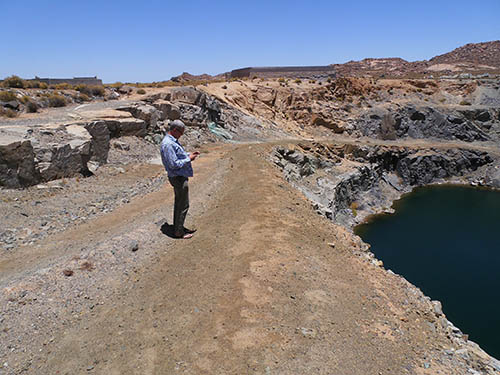 green lake at old copper mine