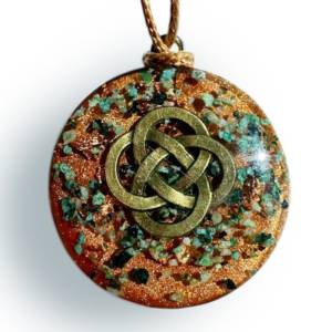 Copper Orgonite Pendant celtic knot